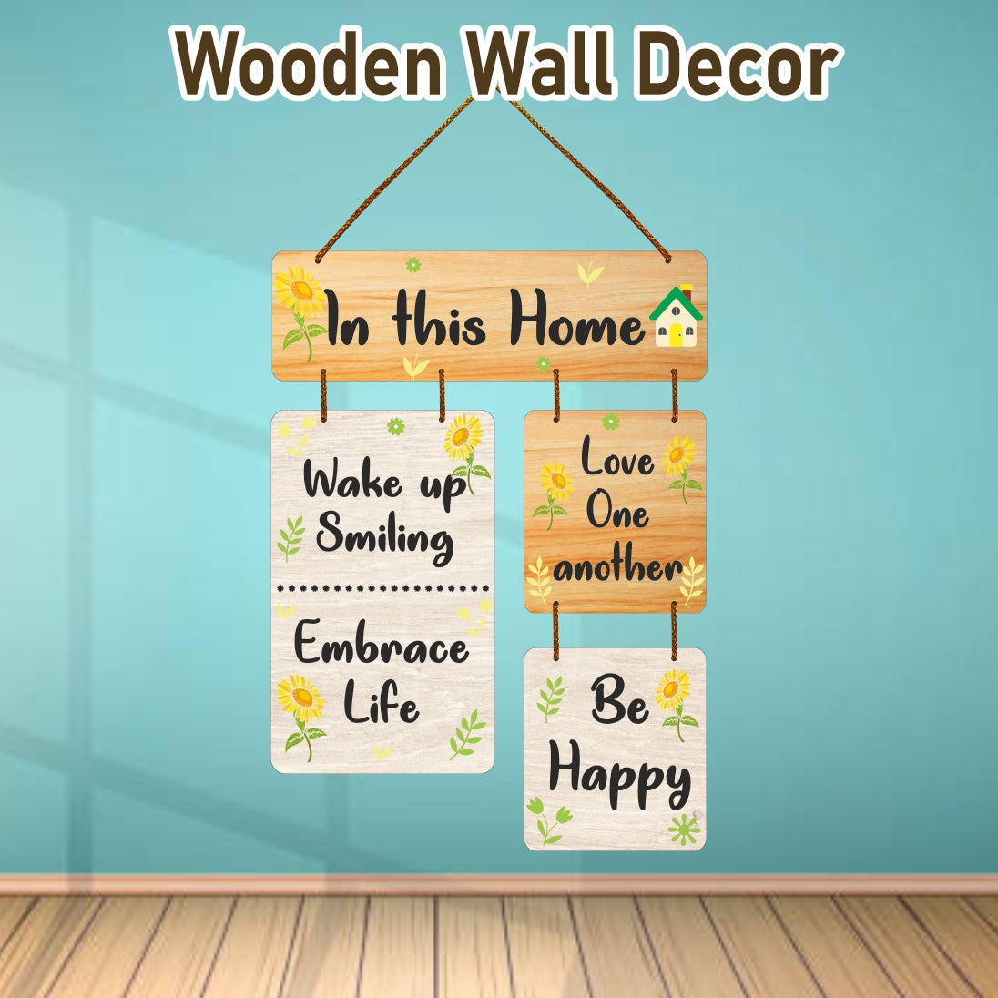 In This Home - Wall hanging Positive Affirmations wall Decor