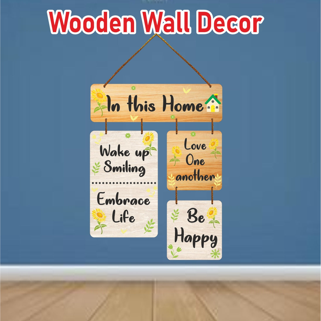 In This Home - Wall hanging Positive Affirmations wall Decor