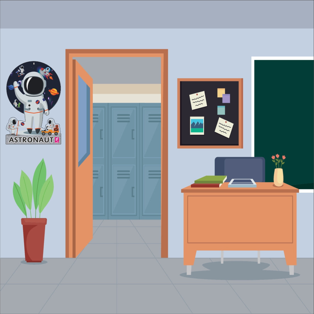 Wooden(MDF) Wall Decor Cutout for kids-Astranaut - 12*18 inch