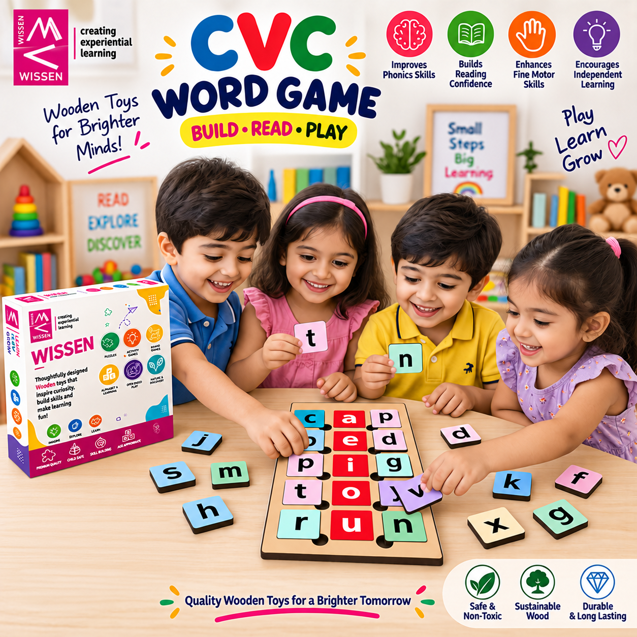 CVC Word Game – Build, Read & Play