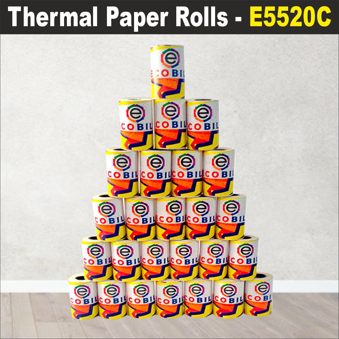 Ecobill Thermal paper Pack of 75 rolls POS till Cash Register Machine rolls -57 mm *40 mm dia -approx 16-18 m length roll- 70 gsm for printing receipt