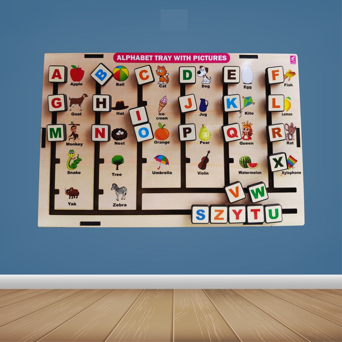 Alphabet Wall Busy Board (Non-Removable Puzzle Design)