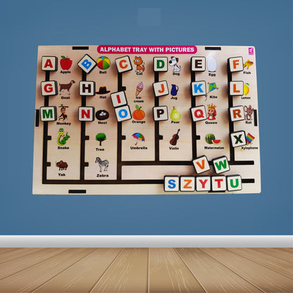 Alphabet Wall Busy Board (Non-Removable Puzzle Design)