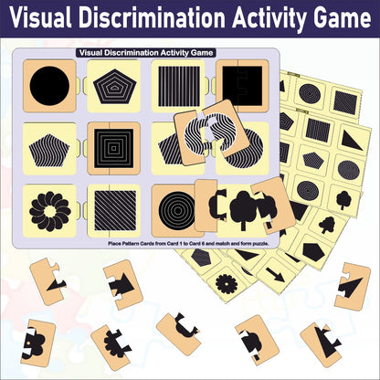 Wissen Maths & Reasoning Learning Kit for Kids Age 5–6 Years | 4-in-1 Wooden Educational Activity Games | Tangram Logical Puzzle, Visual Discrimination, Clock Learning & Arrow Matching Game | Preschool & Early Learning Toy