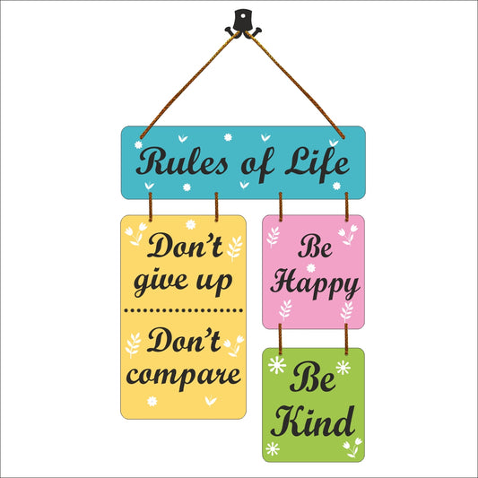 Rules of Life- Wall hanging Motivational Decor
