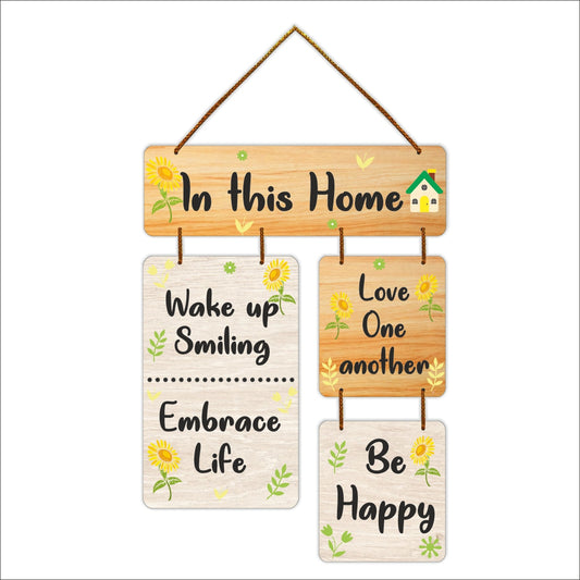 In This Home - Wall hanging Positive Affirmations wall Decor