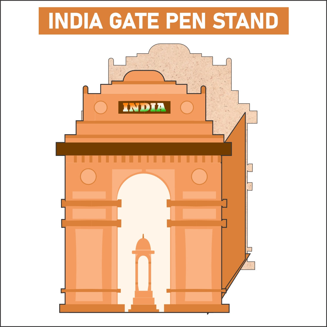 India Theme Pen Stand Wooden