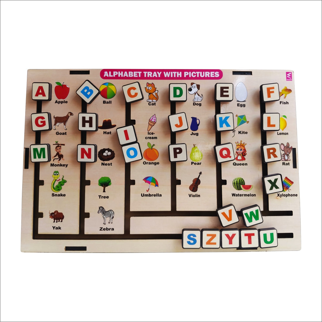 Alphabet Wall Busy Board (Non-Removable Puzzle Design)
