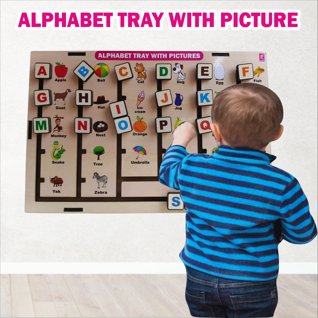 Alphabet Wall Busy Board (Non-Removable Puzzle Design)
