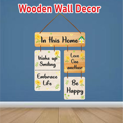 In This Home - Wall hanging Positive Affirmations wall Decor