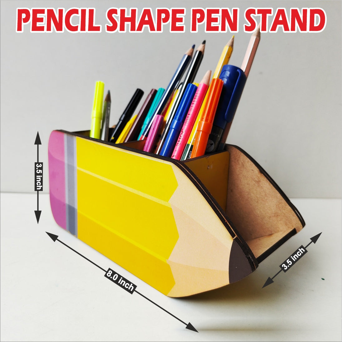 PENCIL SHAPE Pen Stand Wooden
