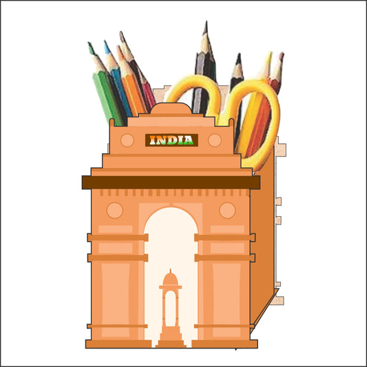 India Theme Pen Stand Wooden