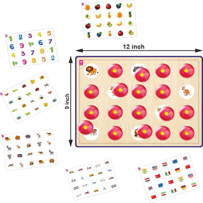 Wissen Maths & Reasoning Learning Kit for Kids Age 6–7 Years | 4-in-1 Wooden Educational Games – Memory Game, Alphabet & Number Matrix, Sudoku & Fraction Master Puzzle | Brain Development & Logical Thinking Toy