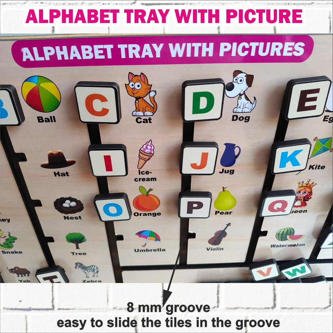 Alphabet Wall Busy Board (Non-Removable Puzzle Design)