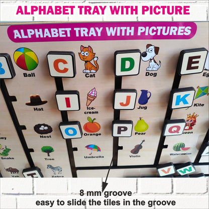 Alphabet Wall Busy Board (Non-Removable Puzzle Design)