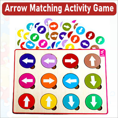 Wissen Maths & Reasoning Learning Kit for Kids Age 5–6 Years | 4-in-1 Wooden Educational Activity Games | Tangram Logical Puzzle, Visual Discrimination, Clock Learning & Arrow Matching Game | Preschool & Early Learning Toy