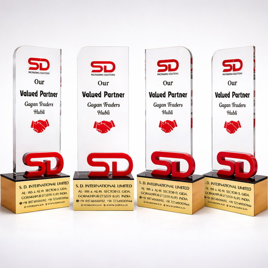 Custom Acrylic- Wood Combined trophy