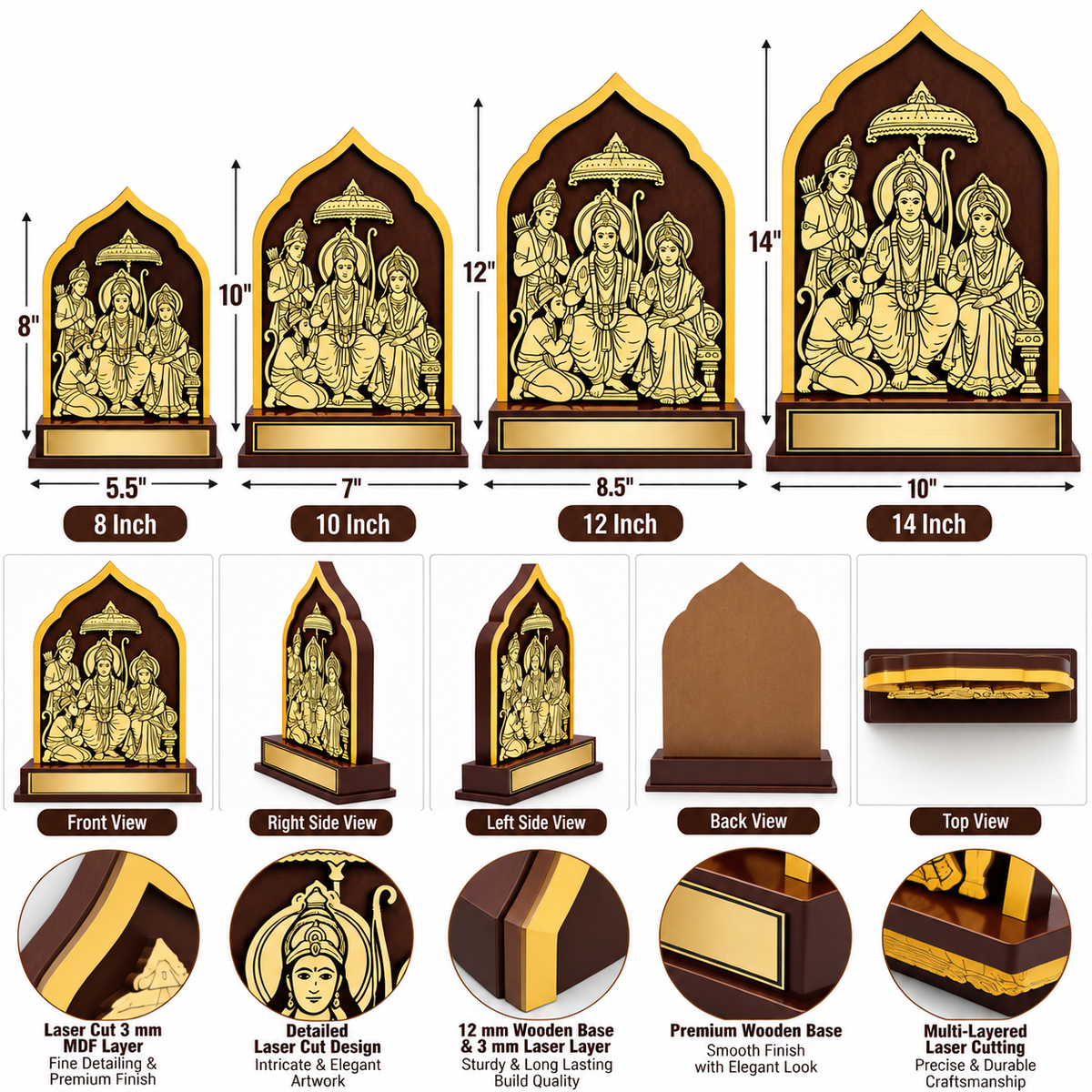 Ram Darbar theme Wooden Award & Memento
