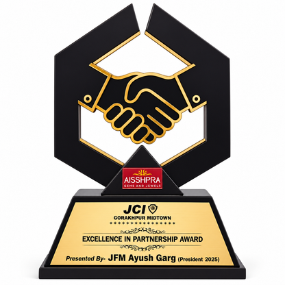 Excellence in Partnership Award – Premium Wooden Corporate Memento- 15 inch size