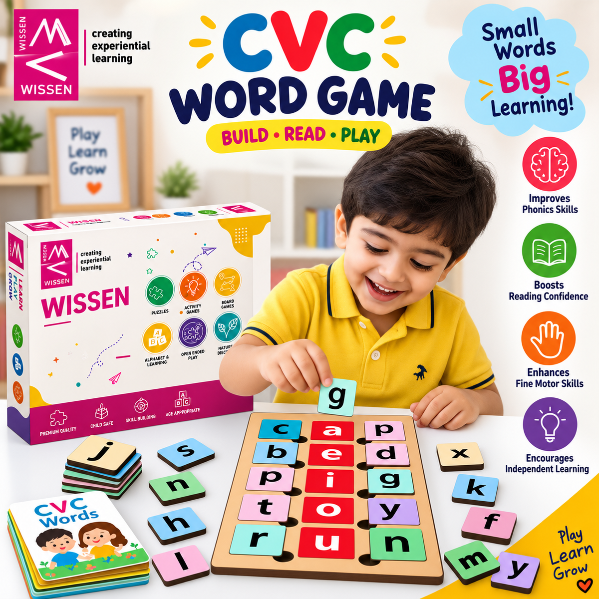 CVC Word Game – Build, Read & Play