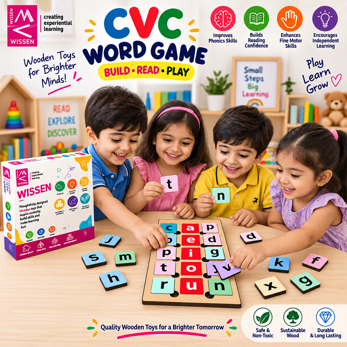 CVC Word Game – Build, Read & Play