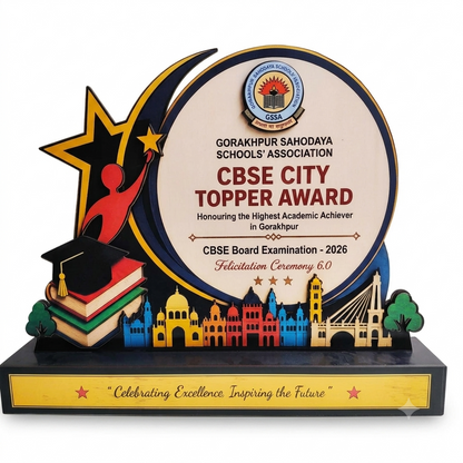 City Topper Award – Custom Precision-Cut Wooden Memento- Multi Layer- Big size