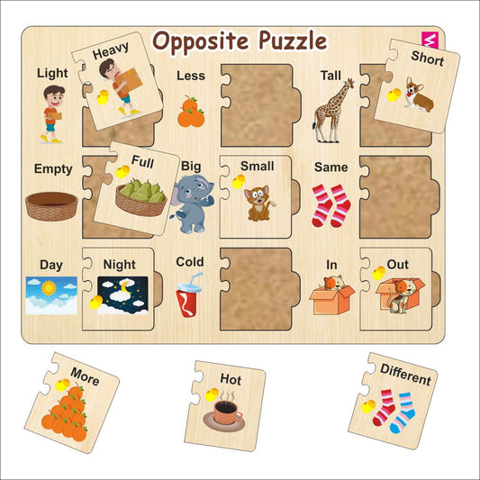 Wooden Self Correcting Opposite peg board puzzle for kids
