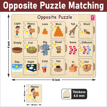 Wooden Self Correcting Opposite peg board puzzle for kids