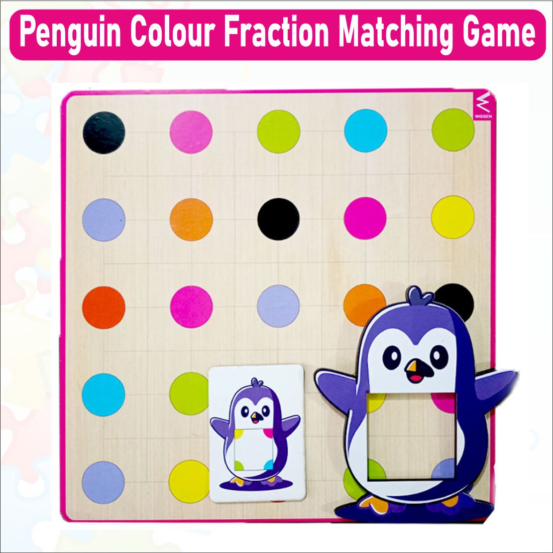 Wissen Maths & Reasoning Learning Kit for Kids Age 4–5 Years | 5-in-1 Wooden Educational Activity Set | Number Counting, Addition & Subtraction, Fractions, Shape Matching & Colour Reasoning Games