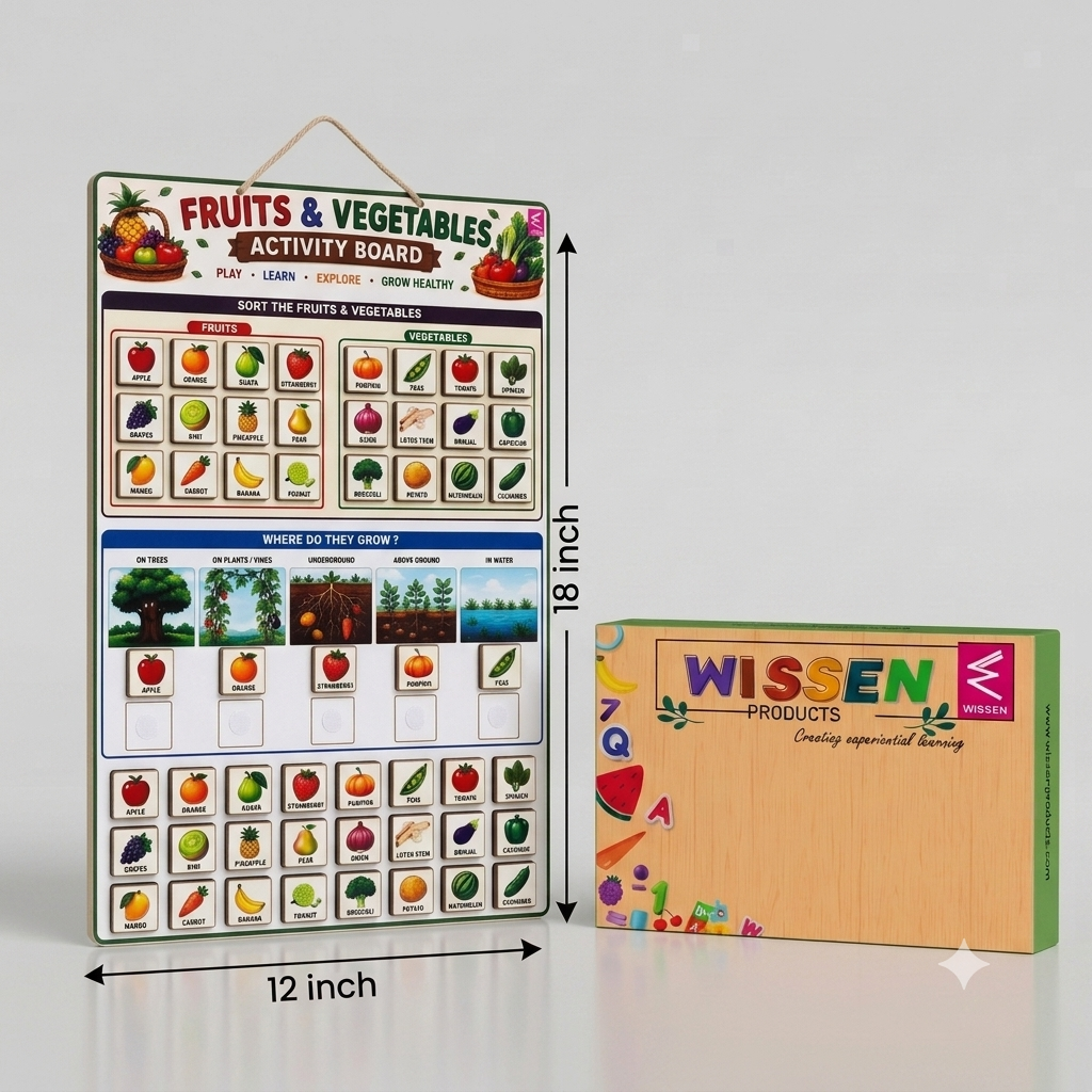 Fruits & Vegetables Velcro Activity Board