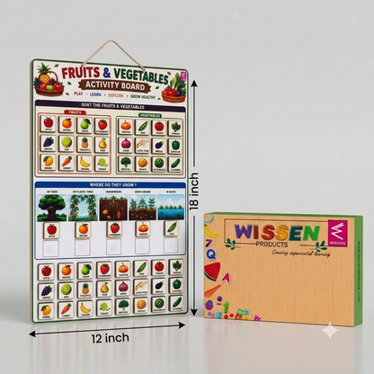 Fruits & Vegetables Velcro Activity Board