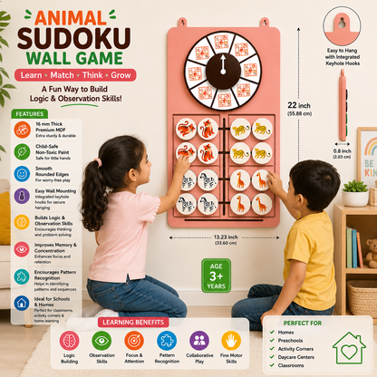 Animal Sudoku Wall Activity Game