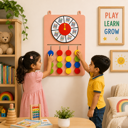 Color Spin Wooden Wall Activity Game