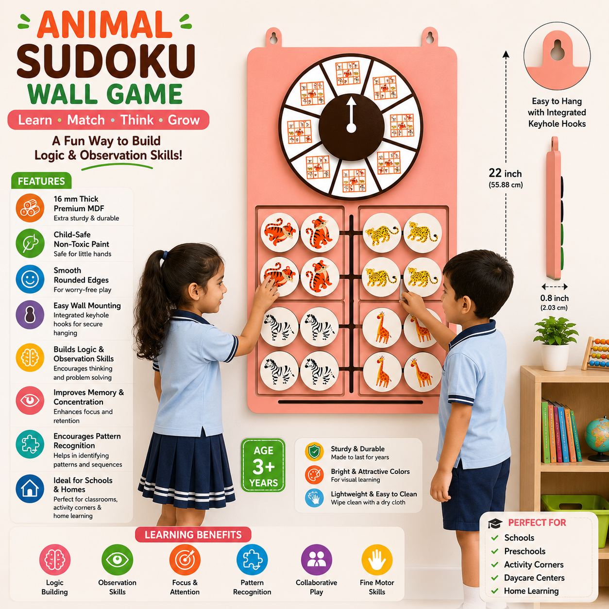 Animal Sudoku Wall Activity Game