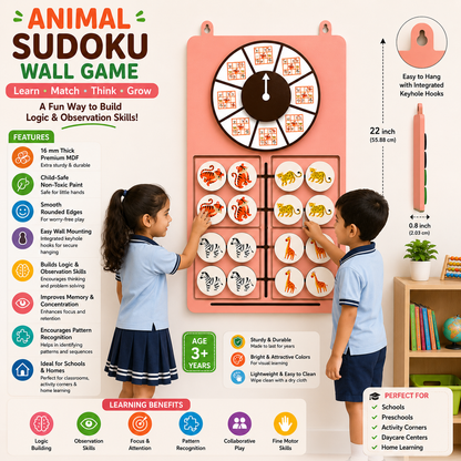 Animal Sudoku Wall Activity Game