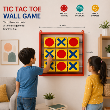 Wall Mounted Tic Tac Toe Game for Kids