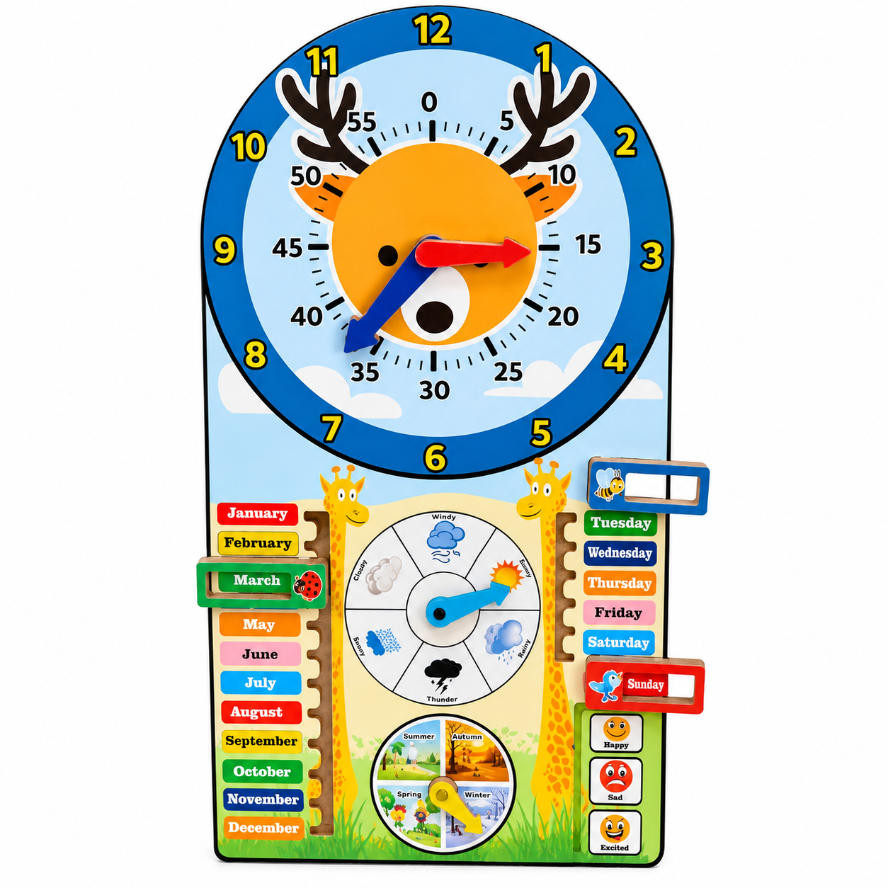 Wooden Jungle Safari Wall Calendar Wall Game