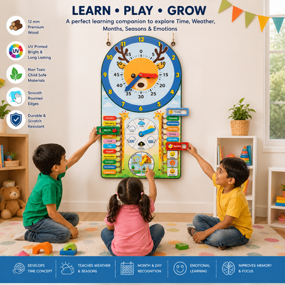 Wooden Jungle Safari Wall Calendar Wall Game