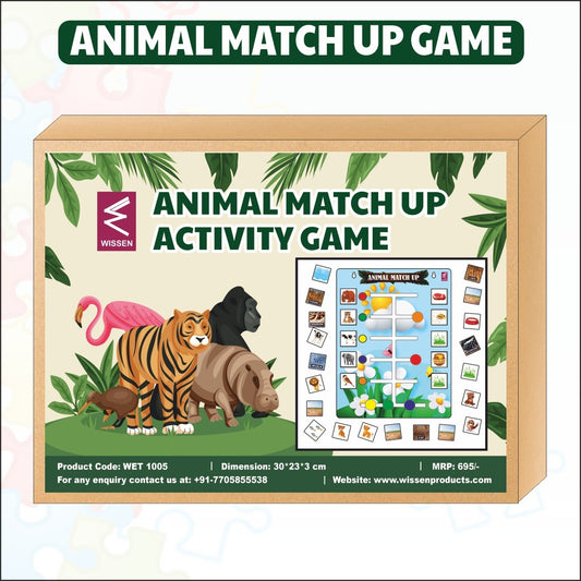 Wooden Animal Matchup Activity Game