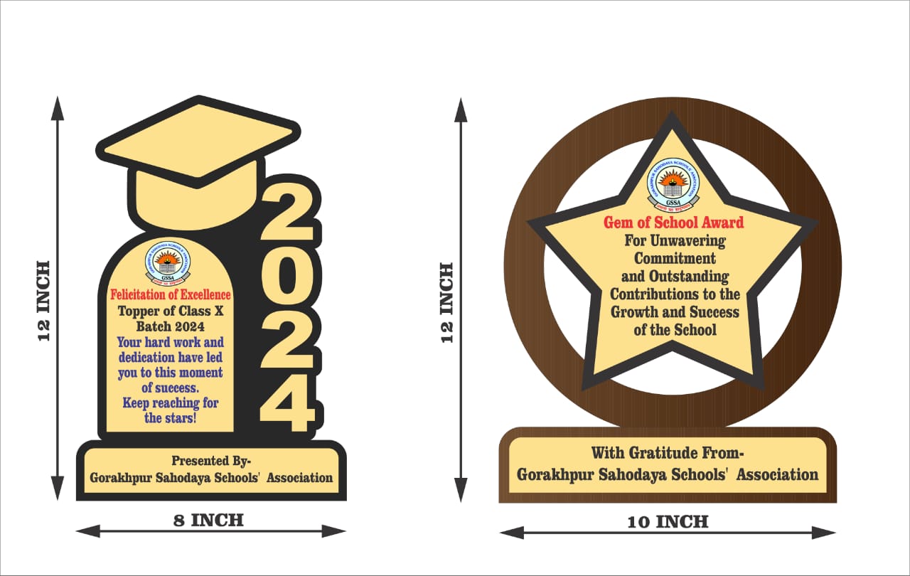 Wooden/ MDF Awards/ Trophies/Mementos Customised Design