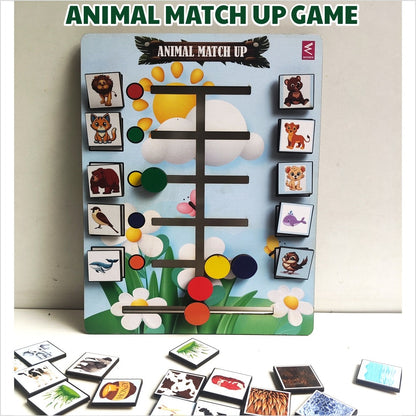 Wooden Animal Matchup Activity Game
