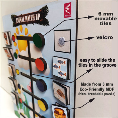 Wooden Animal Matchup Activity Game