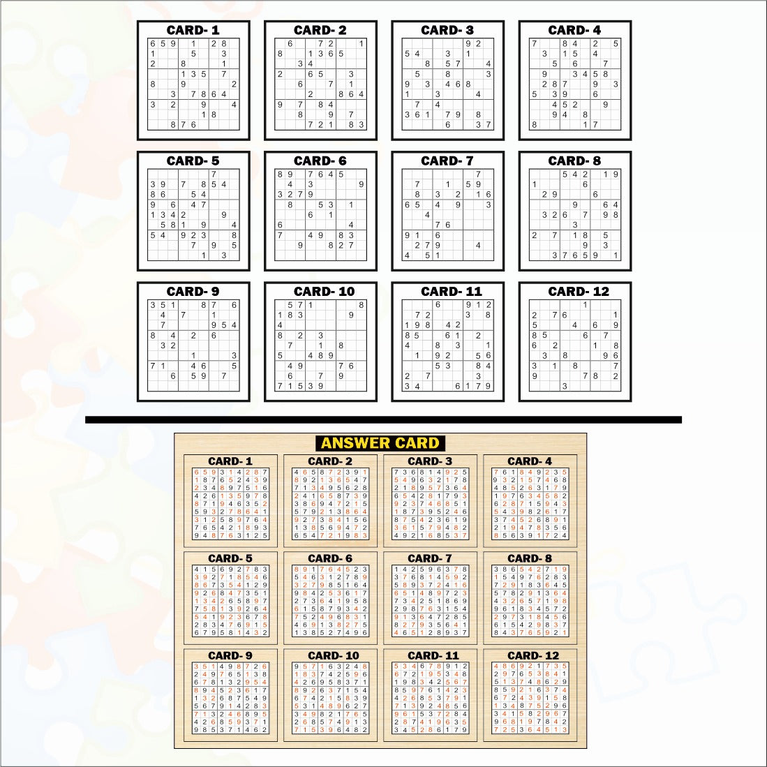 Wooden Sudoku and Zero Cross game