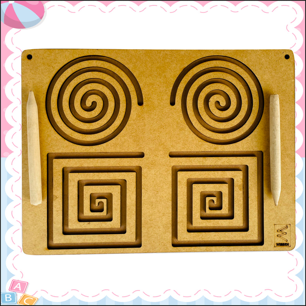 Double Side Pattern Tracing Board with with two wooden pencils – Wissen ...