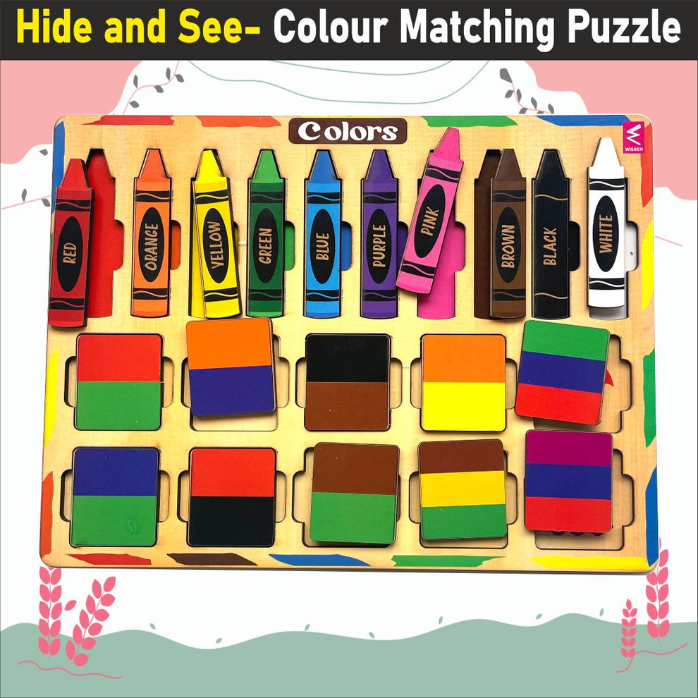 Wooden Hide and See Color Matching Puzzle – Wissen Products