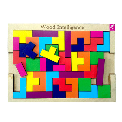 Wissen Maths & Reasoning Learning Kit for Kids Age 5–6 Years | 4-in-1 Wooden Educational Activity Games | Tangram Logical Puzzle, Visual Discrimination, Clock Learning & Arrow Matching Game | Preschool & Early Learning Toy