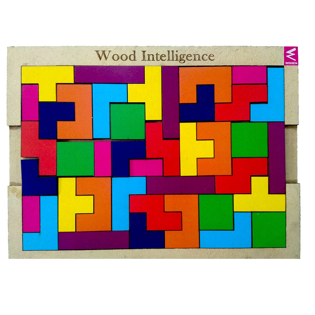 Wissen Maths & Reasoning Learning Kit for Kids Age 5–6 Years | 4-in-1 Wooden Educational Activity Games | Tangram Logical Puzzle, Visual Discrimination, Clock Learning & Arrow Matching Game | Preschool & Early Learning Toy