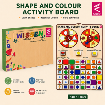 Wooden Shapes and Color Fun Learning Logic Activity Game