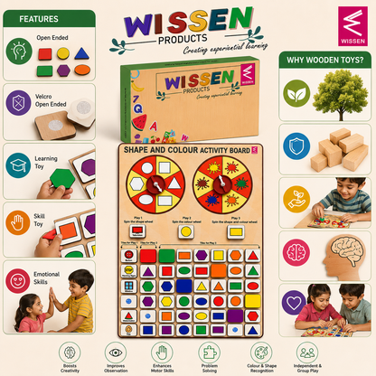 Wooden Shapes and Color Fun Learning Logic Activity Game