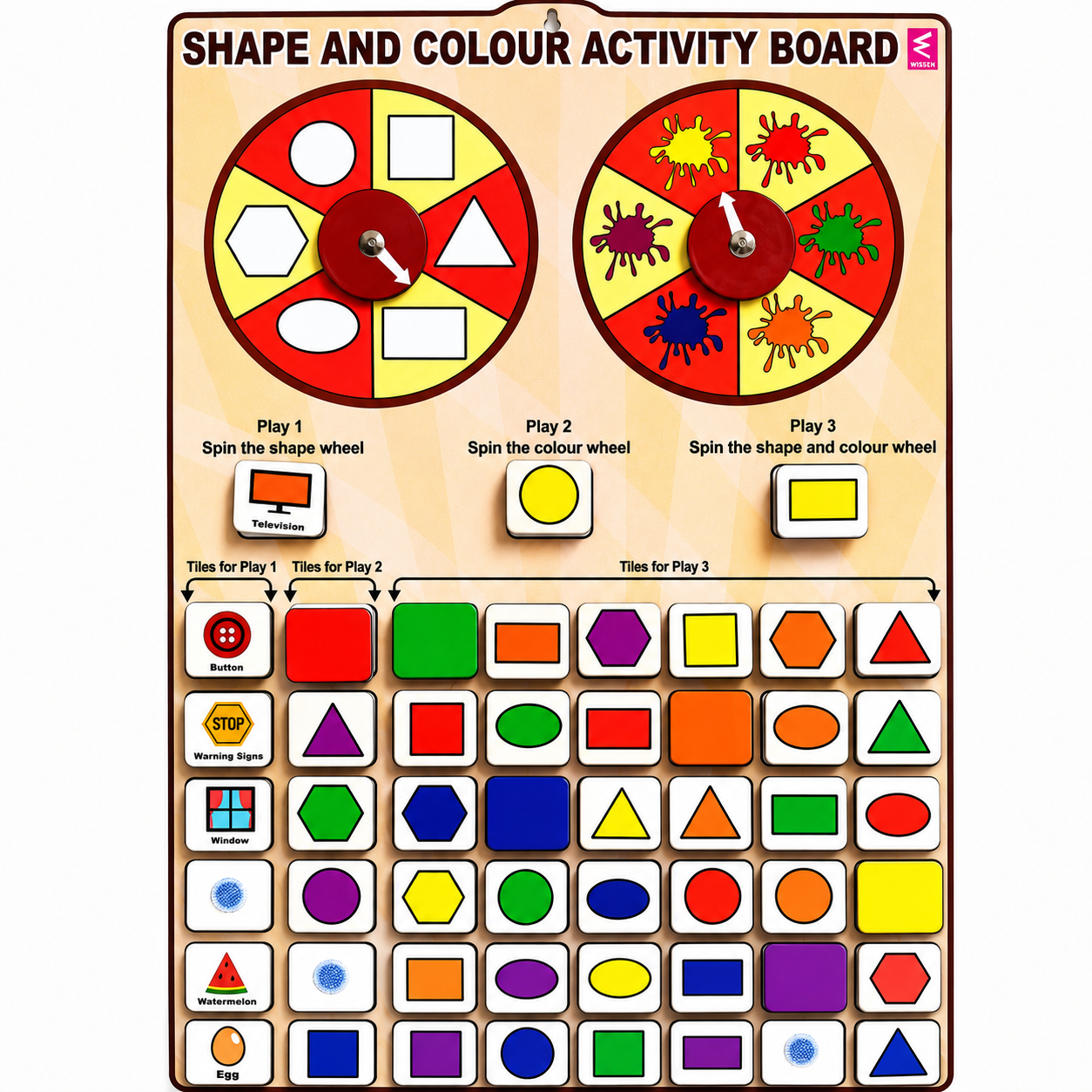 Wooden Shapes and Color Fun Learning Logic Activity Game